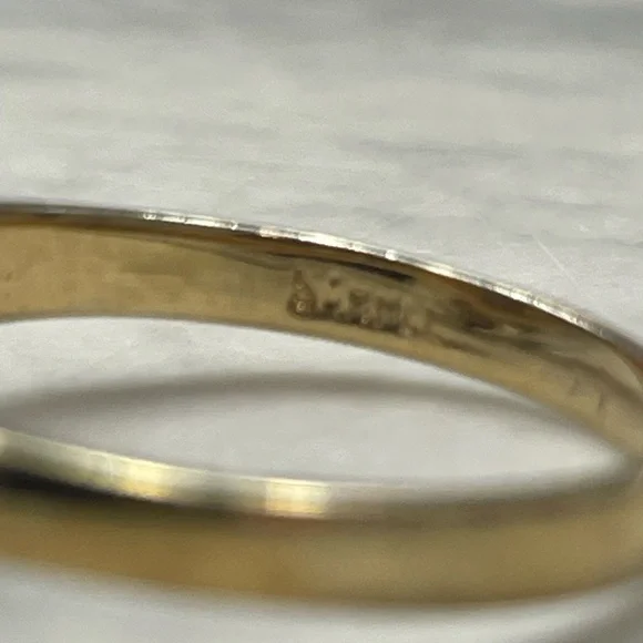 Vintage Gold plated MultiGemstone Ring 7 Ruby Red Citrine Blue Green Leaf Design - Picture 8 of 13